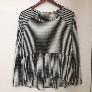 Stripped Longs Sleeve Top